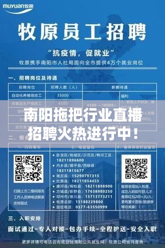 南陽拖把行業(yè)直播招聘火熱進行中！最新崗位更新通知
