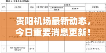貴陽機場最新動態(tài)，今日重要消息更新！