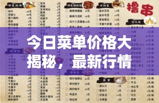今日菜單價格大揭秘，最新行情一網(wǎng)打盡
